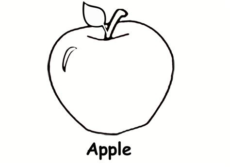 Printable Coloring Apple