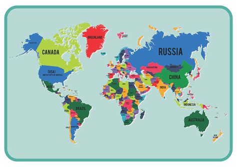 Printable Map Of World Countries