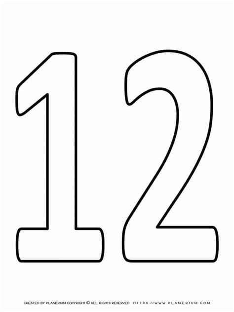 Printable Number 12