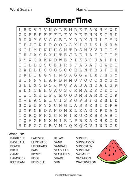 Printable Wordsearch Puzzles