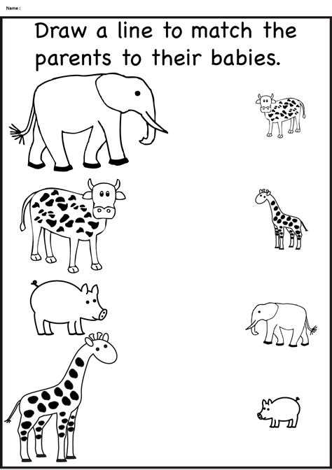 Printable Worksheet For Nursery