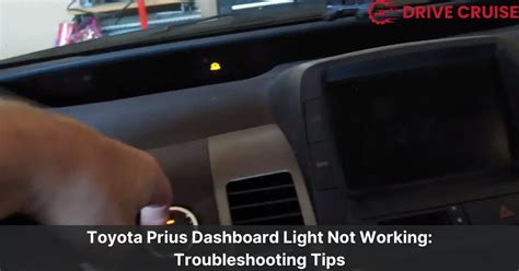 prius dashboard lights not working when headlights are on
