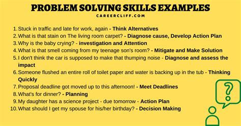 problem solving skills examples