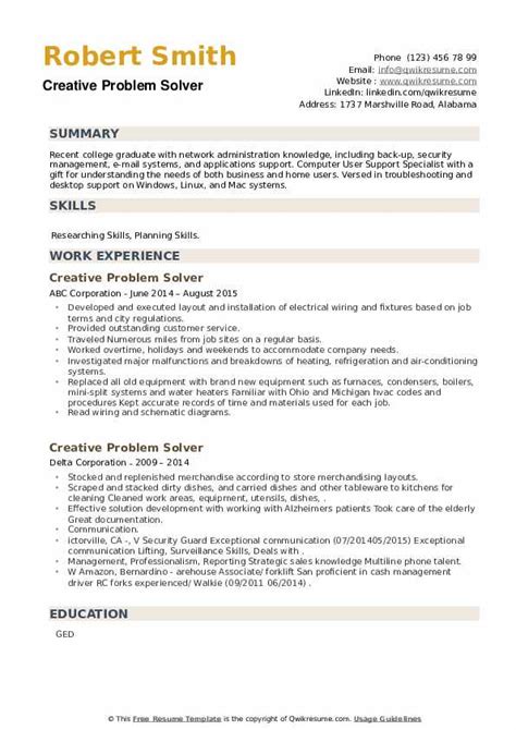 problem solving synonyms for cv
