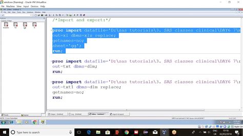 proc export sas example