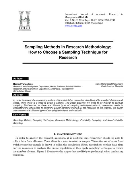 procedure example in research paper