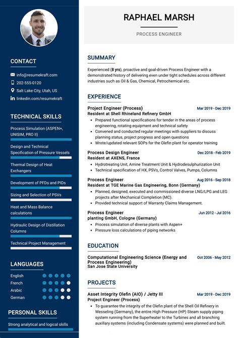 process engineer cv format