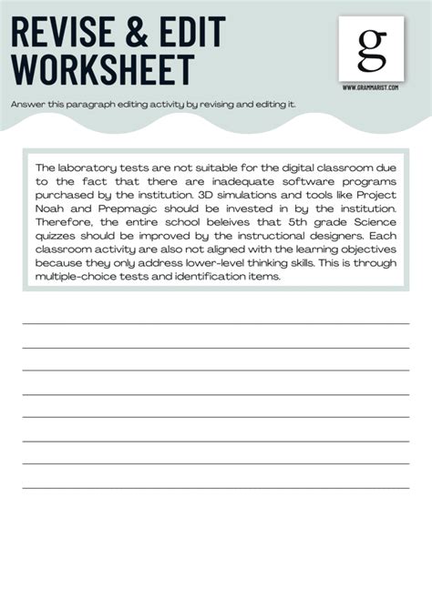process writing exercises for class 7 with answers