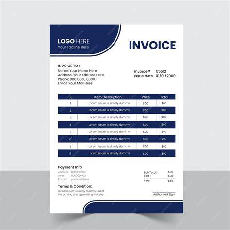 professional business invoice template