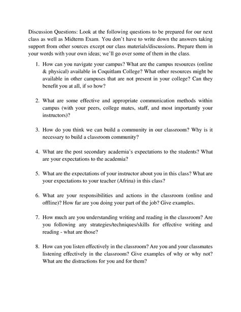 professional development discussion questions