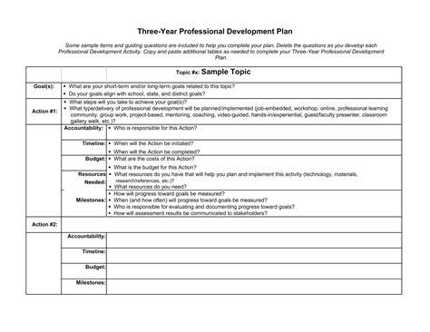 professional development plan example for teaching assistants
