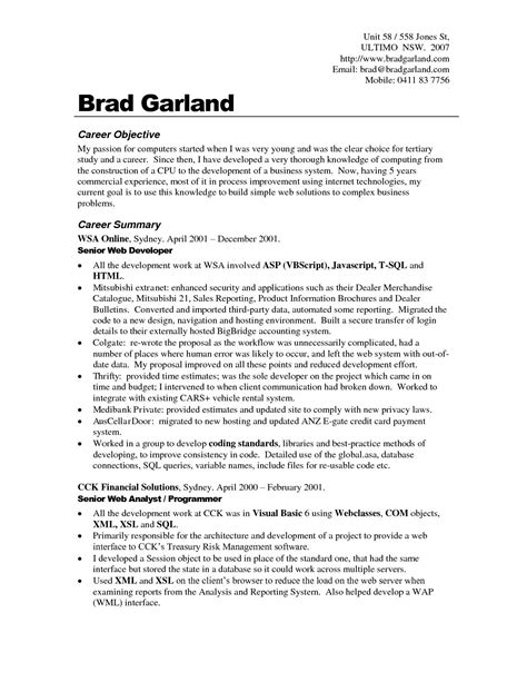 professional statement example resume