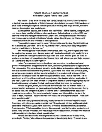 profile feature article format