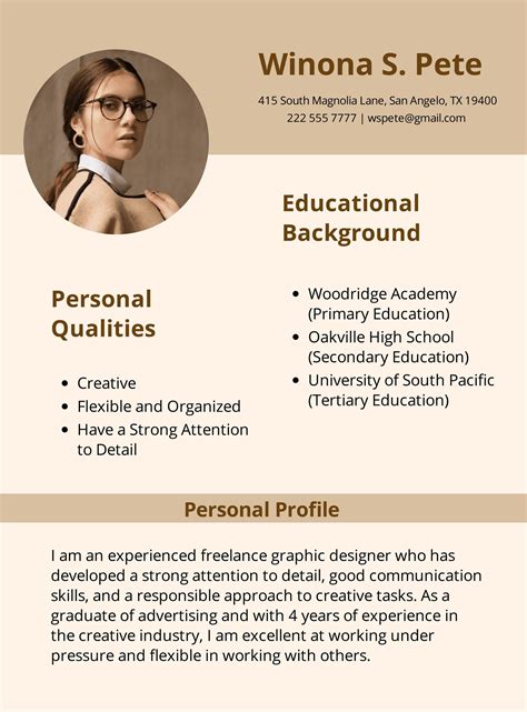 profile introduction example