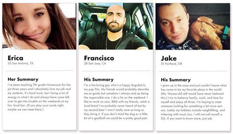 profile summary examples for dating sites