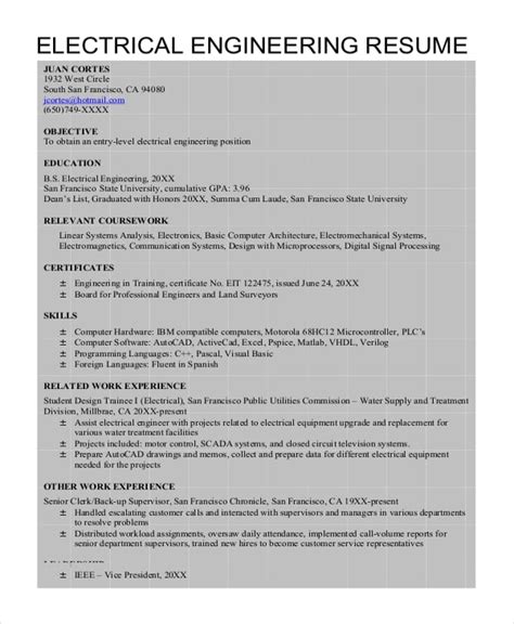 profile summary for diploma electrical engineer