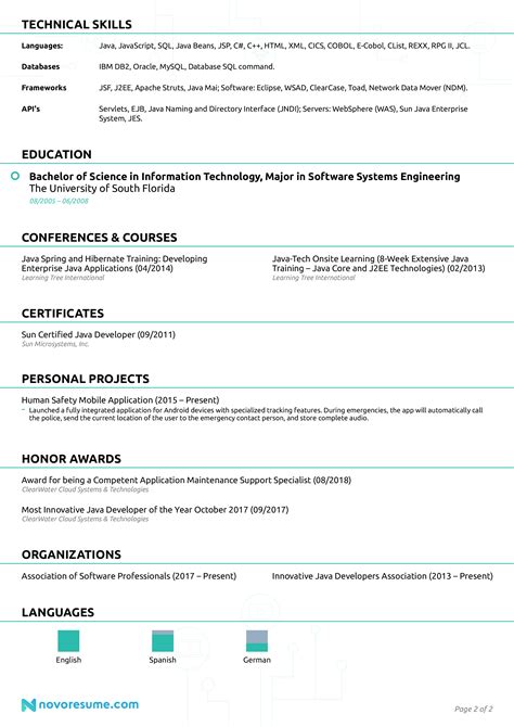 profile summary for java developer