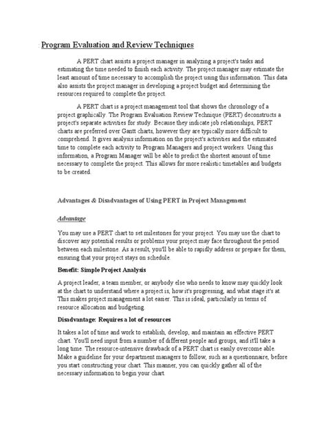 program evaluation and review technique pdf