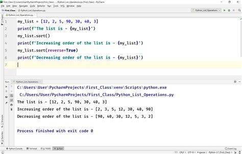 program list in python