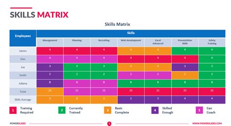 program manager skills matrix
