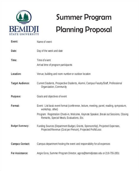 program proposal sample pdf