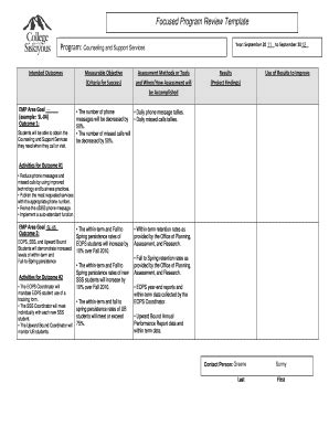 program review template