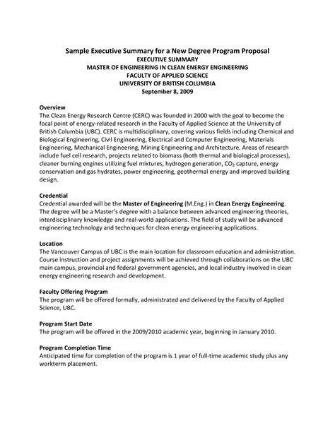 program synopsis example