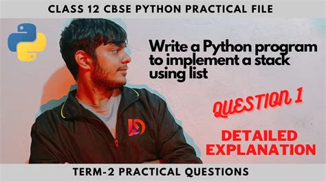 program to implement stack using list in python class 12