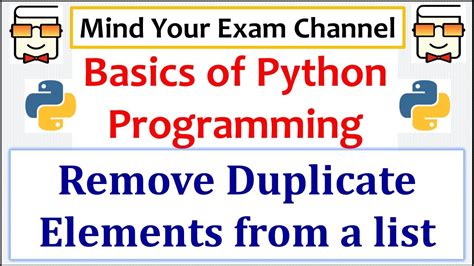 program to remove duplicate elements from list in python