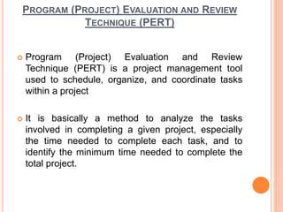 programme evaluation and review technique definition