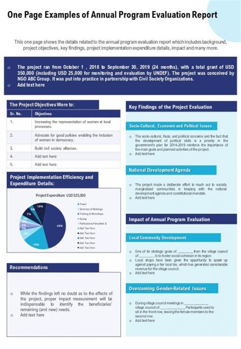 programme report example