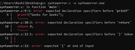 programming error codes