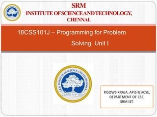 programming for problem solving srm
