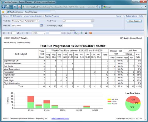 progress report sample excel