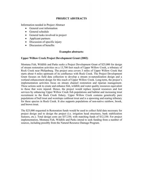project abstract samples