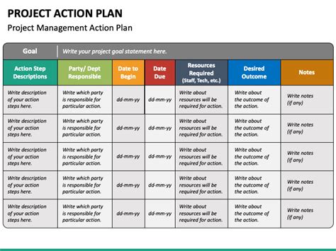 project action plan sample