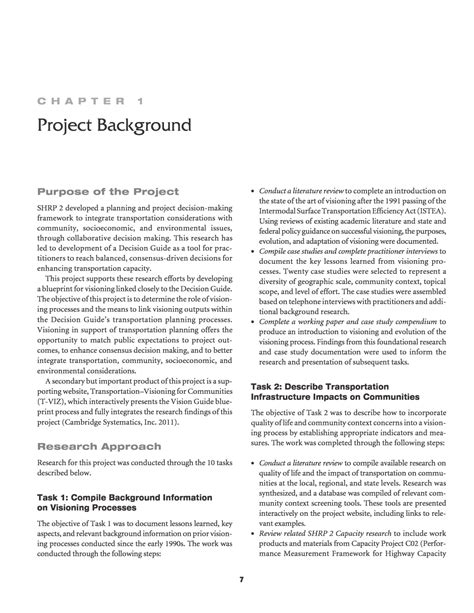 project background example