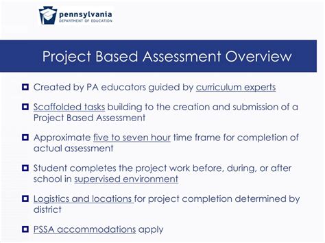 project based assessment sample