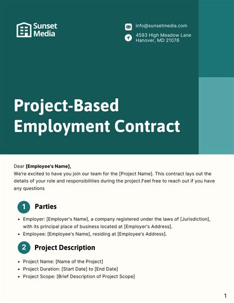 project based employment examples