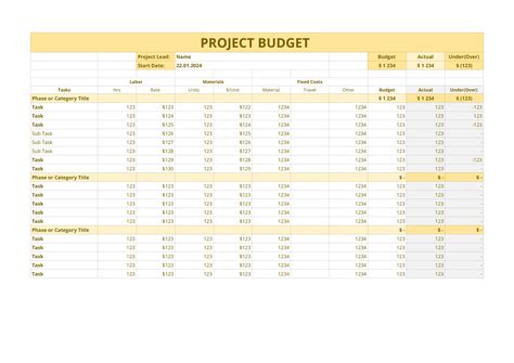 project budget proposal template google sheets