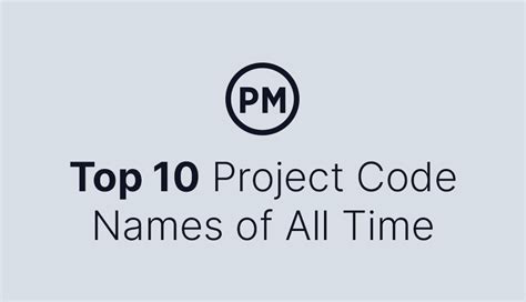 project code name ideas