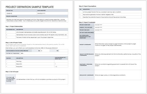 project definition document template
