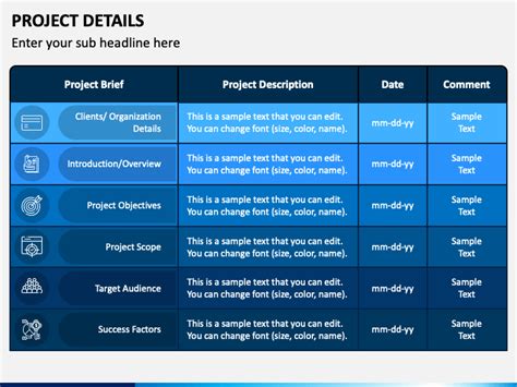 project details ppt template