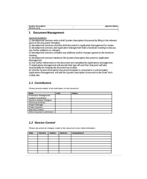 project documentation sample doc