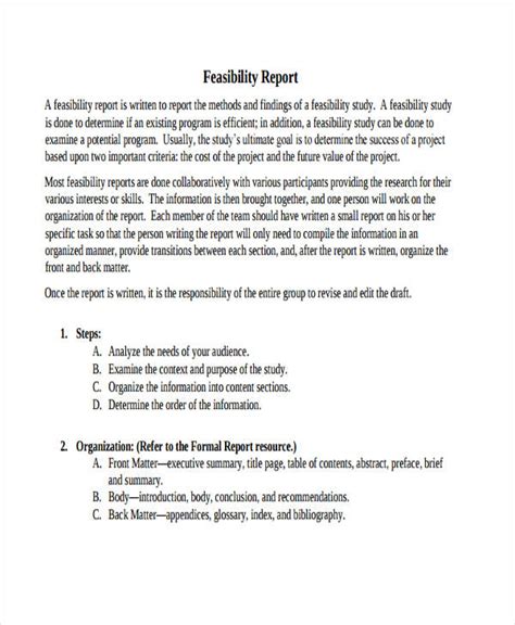 project feasibility study example pdf