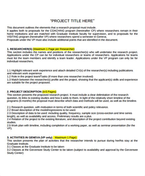 project format sample pdf