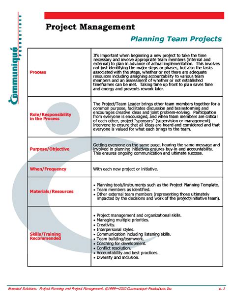 project guidelines template