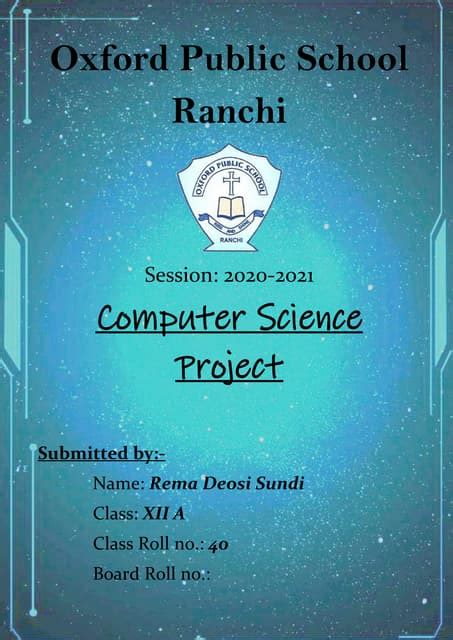 project ideas for computer science class 12