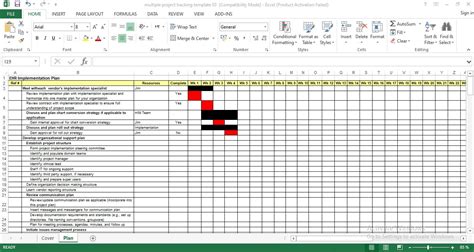 project implementation plan template excel free download