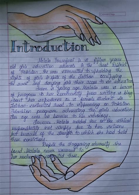 project introduction page ideas